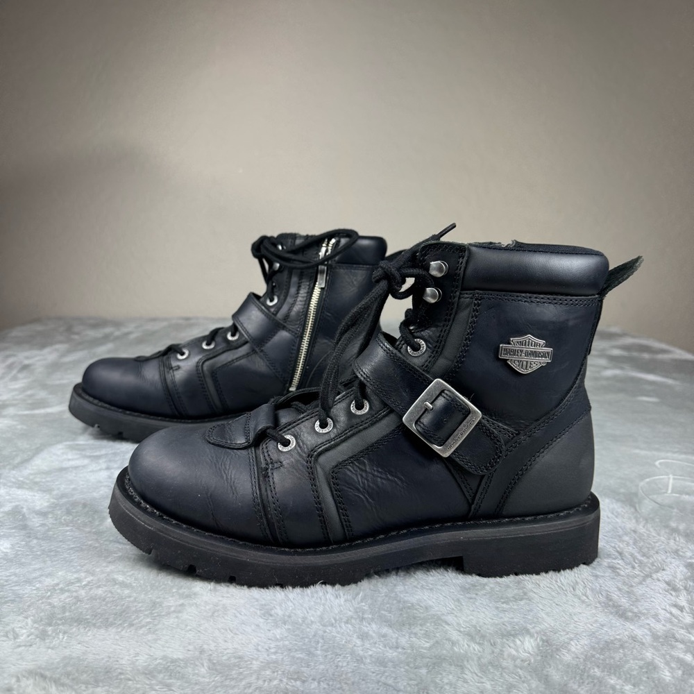 HARLEY DAVIDSON Men's Brake Buckle Flash Sz 11.5 Motorcycle Boots D96272